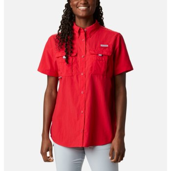 Columbia PFG Bahama Short Sleeve, Camisa Rojos Para Mujer | 852431-BVP